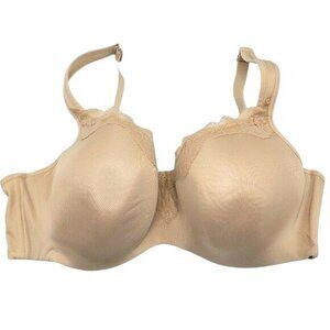 Cacique Balconette Bra Tan 46D Full Coverage Seamless Lightly Lined Underwire